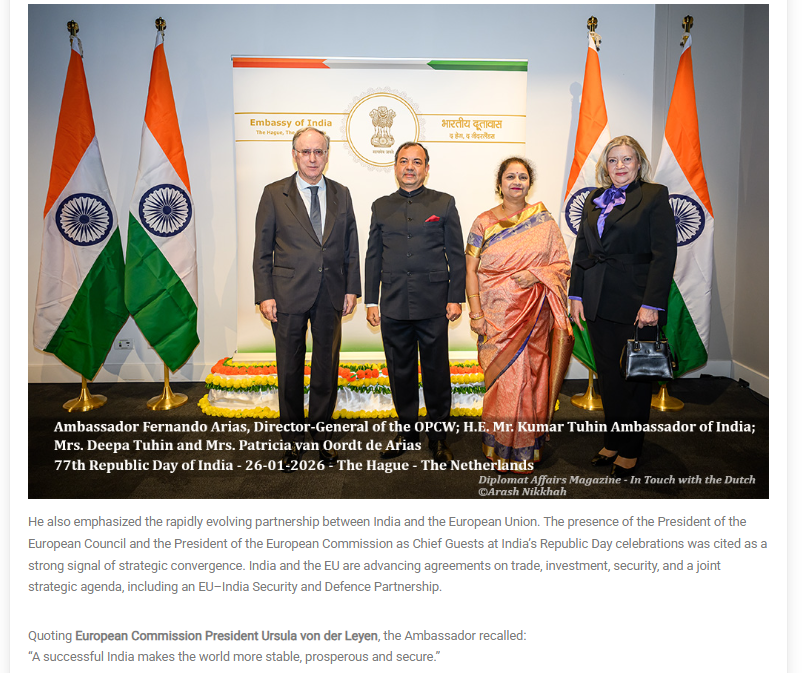 Ambassador Kumar Tuhin's remarks covered by Diplomat Affairs