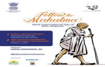 Join us on September 30 for the March for Non-Violence Follow The Mahatma