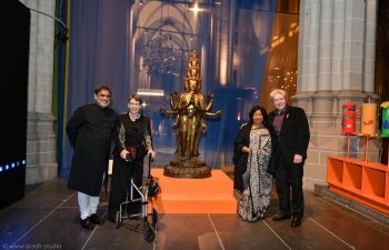 Indiaâ€™s 70th Republic Day Reception held along with high profile exhibition on â€œLife of Buddhaâ€.The Kingâ€™s Commissioner for Drenthe Ms Jetta Klijnsma and Mayor Jan van Zanen of Utrecht were the Guests of honour at Indiaâ€™s diplomatic reception hosted by Ambassador of India to the Netherlands, H.E. Mr. Venu Rajamony on 26th January to mark the 70th Republic Day of India.  The reception was held for the second consecutive year in the historic Nieuwe Kerk in Amsterdam, which is venue for Dutch royal investiture ceremonies, most recently that of King Willem Alexander in 2013.  This was also the venue of the royal wedding of King Willem-Alexander and Queen Maxima.   