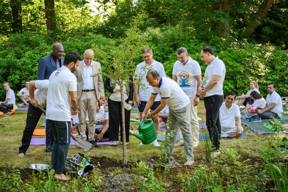 Planting of sapling at India House under Ek Ped Maa Ke Naam initiative
