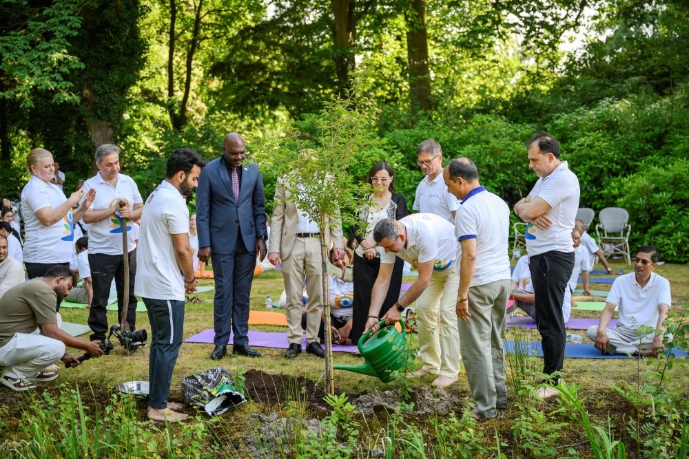 Planting of sapling at India House under Ek Ped Maa Ke Naam initiative