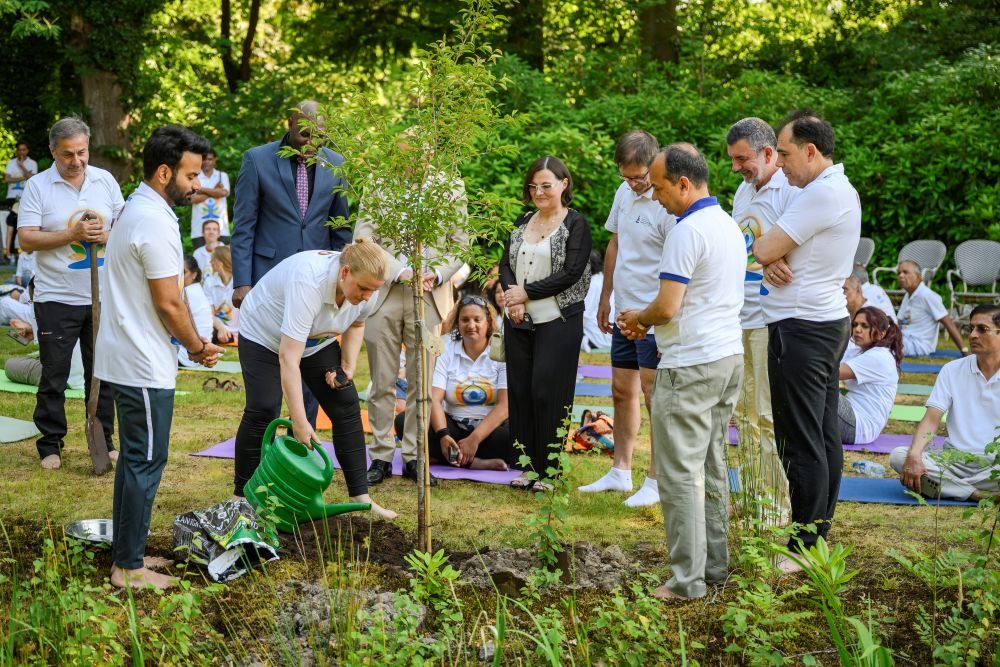 Planting of sapling at India House under Ek Ped Maa Ke Naam initiative