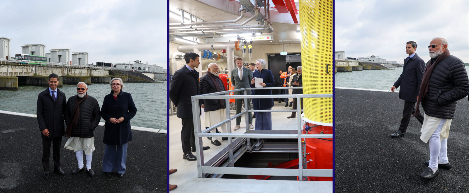 Prime Minister Shri Narendra Modi, accompanied by H.E. Rob Jetten, Prime Minister of the Netherlands, visits the Afsluitdijk Dam in the Netherlands on 17 May, 2026