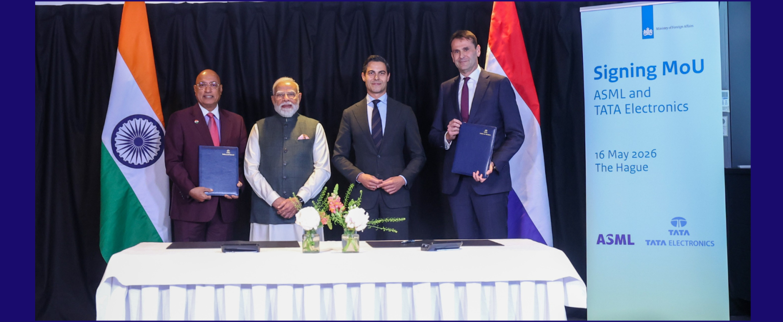 Prime Minister witnesses signing of agreement between ASML and Tata Electronics for Semiconductor manufacturing on 16 May, 2026