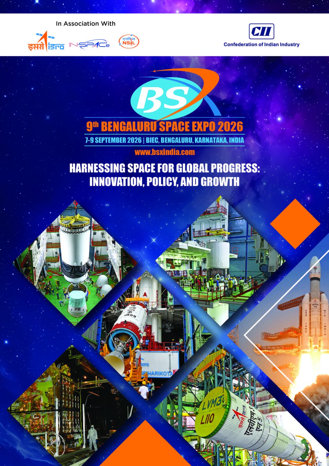 Bengaluru Space Expo (BSX 2026) ; 7-9 September, 2026, BIEC, Bengaluru, Karnataka, India