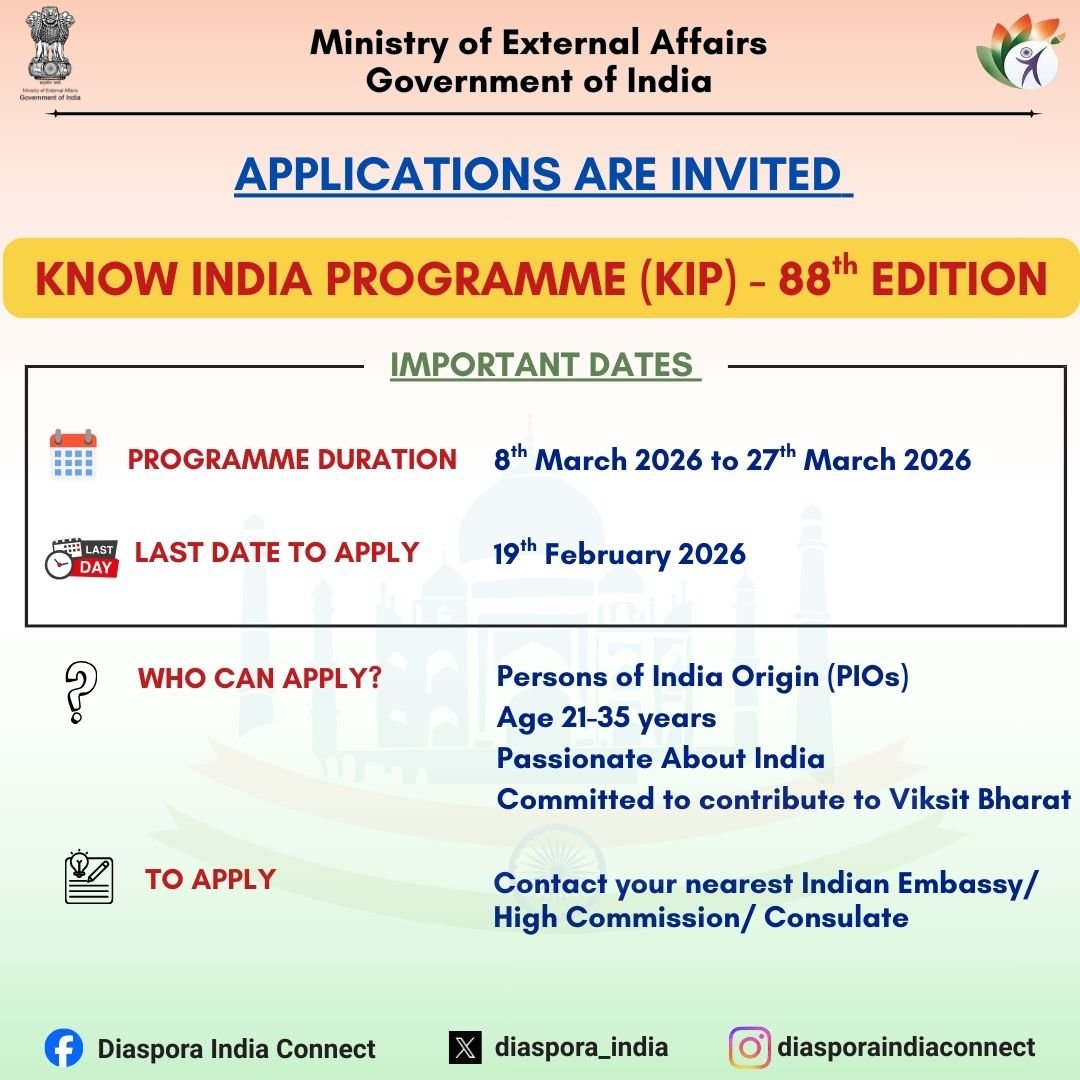 88th Know India Programme (KIP) 2026