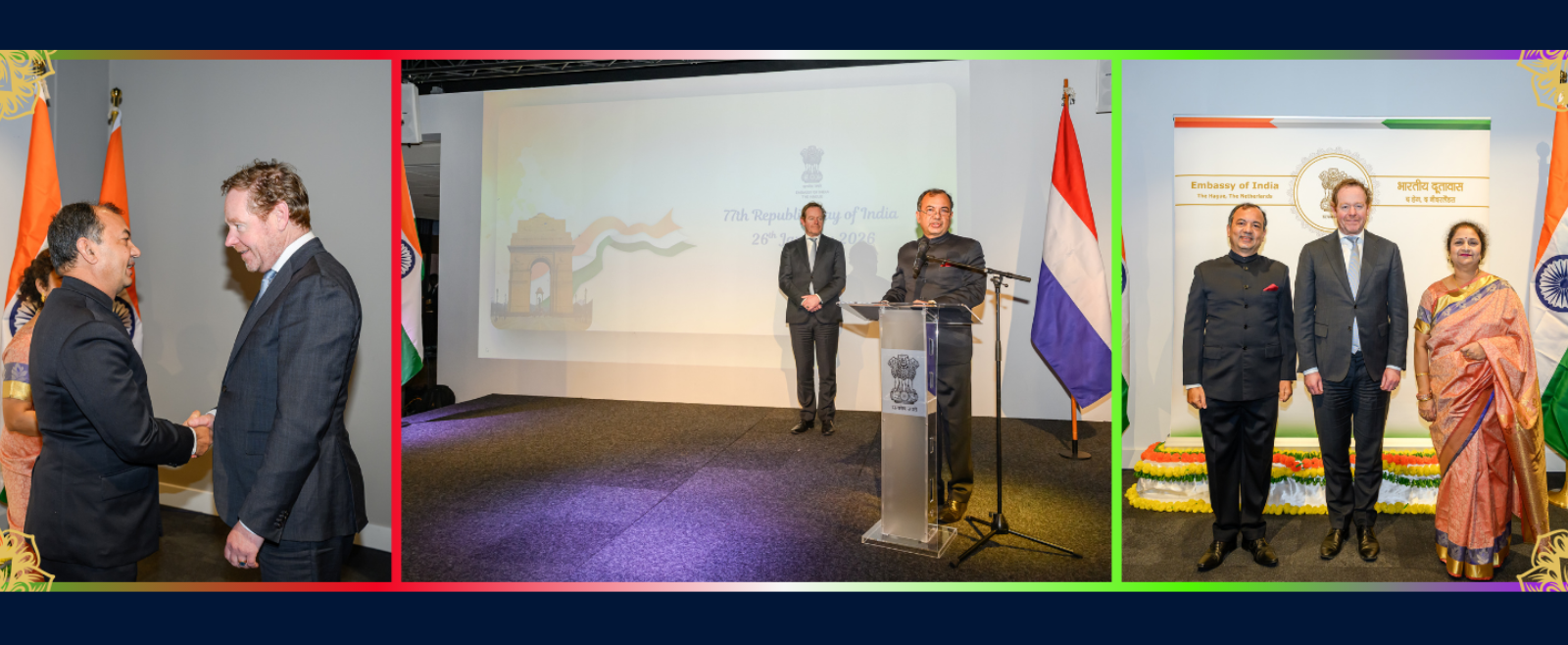 Reception to mark the 77th Republic Day of India, celebrating the nation’s democratic values, achievements, and the strengthening of the India - Netherlands partnership